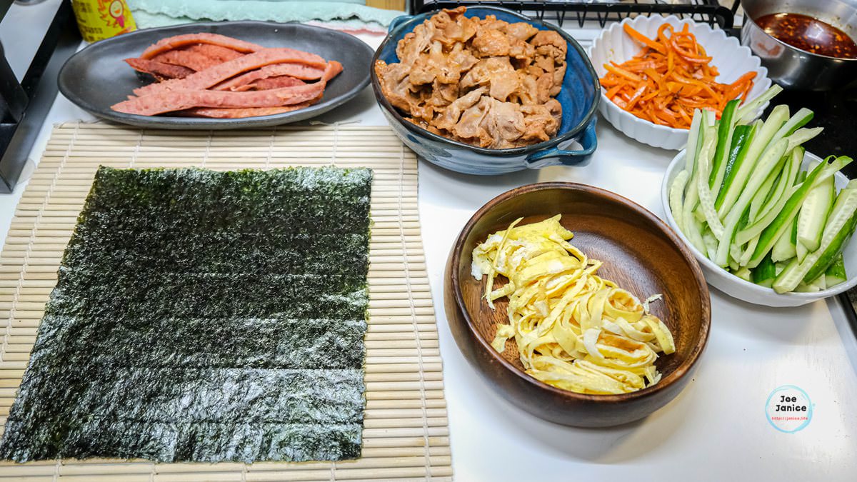 食譜 紫菜包飯 家常菜食譜 零廚藝食譜 新手食譜 壽司捲 海苔飯捲 潔妮食旅生活