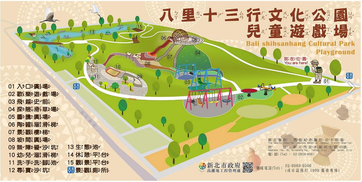 新北親子景點 新北景點 十三行文化公園 八里景點 溜滑梯 特色公園
