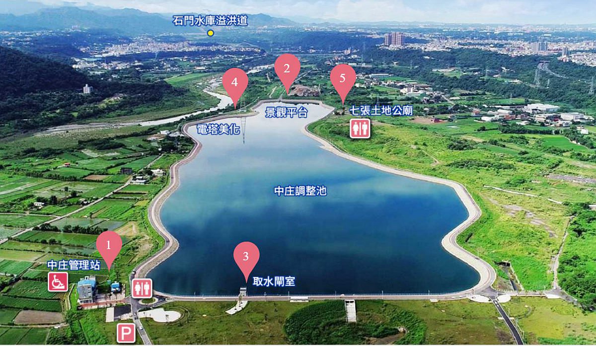大溪景點 大溪親子景點 大溪旅遊 中庄調整池 大鶯綠野景觀自行車道 桃園免費景點 桃園景點 桃園親子景點 中庄調整池交通路線