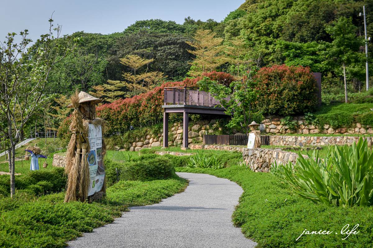 桃園親子景點 親子景點 親子公園 大有梯田生態公園 生態梯田 極限體能王 磨石子溜滑梯 潔妮食旅生活 大有梯田生態公園停車