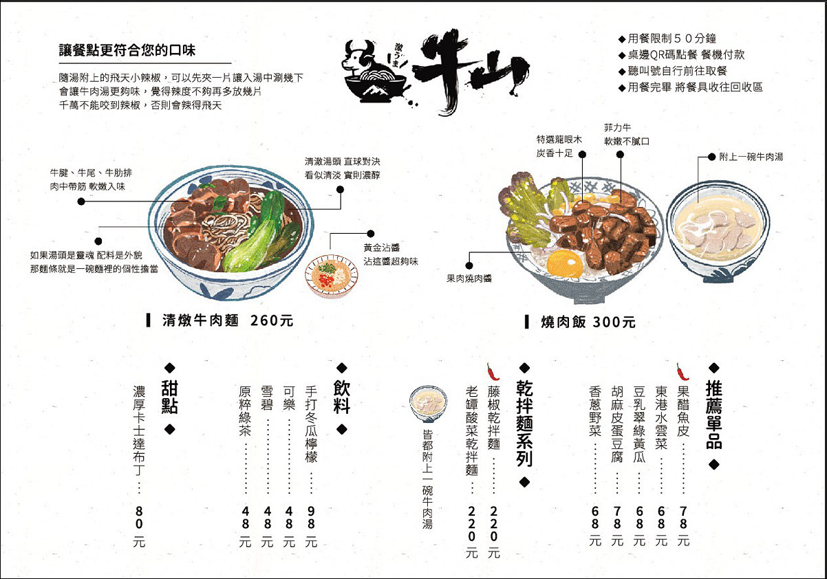 桃園美食 牛山 牛肉麵 燒肉飯 桃園牛肉麵 桃園燒肉飯 牛山菜單 潔妮食旅生活 