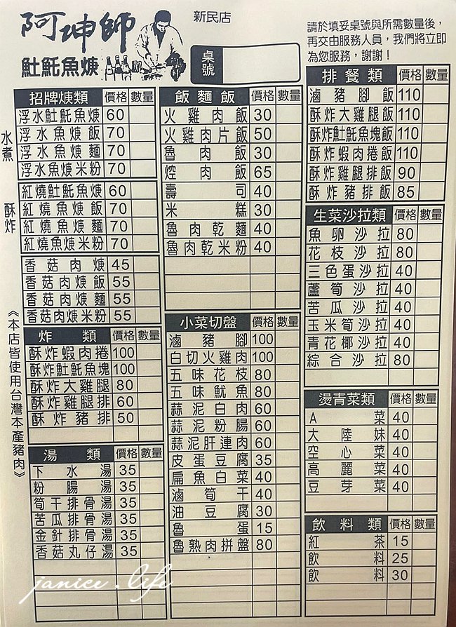 嘉義美食|阿坤師土魠魚焿|走過歲月的傳統美味.酥香魚塊配上甜美焿湯 - 第4張圖 嘉義美食 阿坤師土魠魚焿 嘉義市西區垂楊里新民路808號 052369537 土魠魚 土魠魚焿 嘉義小吃 嘉義阿坤師 新民路阿坤師 嘉義西區美食 嘉義新民路美食 垂楊路附近美食 嘉義在地人推薦小吃 嘉義土魠魚焿推薦 嘉義好吃土魠魚羹 嘉義傳統小吃老店 潔妮食旅生活 阿坤師土魠魚焿菜單